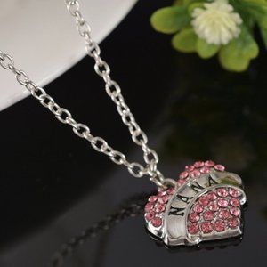 Nana Love Heart  Rhinestone Necklace